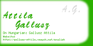 attila gallusz business card